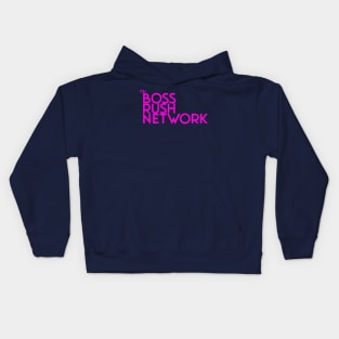 Boss Rush Network Logo (Pink) Kids Hoodie